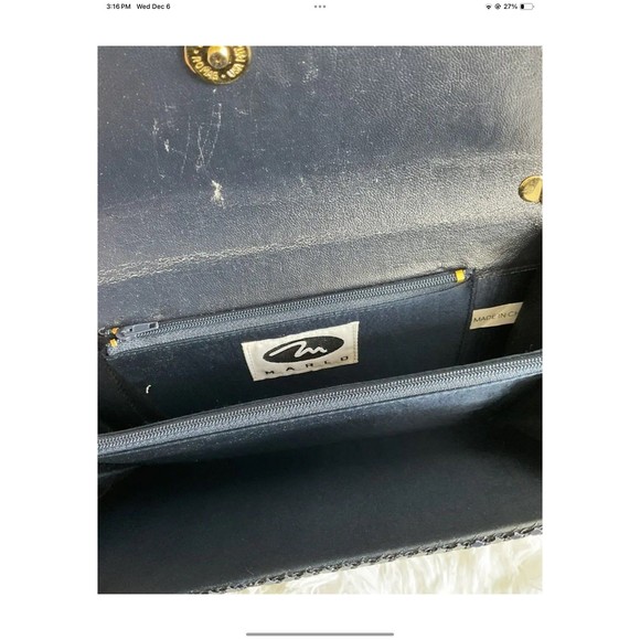 Marlo Metal Mesh Evening Bag Vintage Purse Navy Blue Crossbody/Shoulder READ - Picture 3 of 9